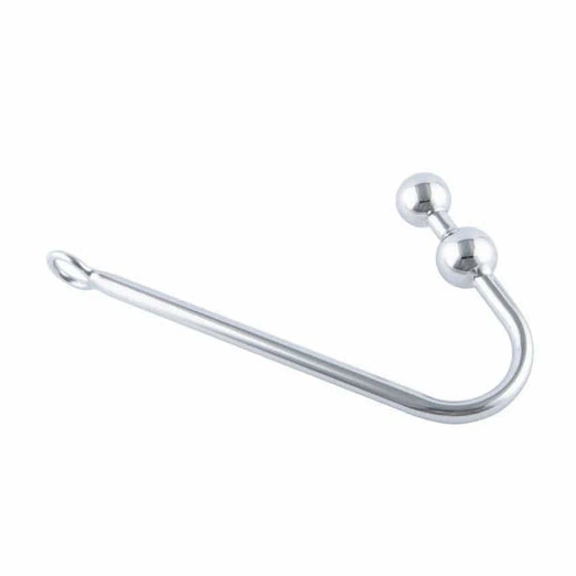 Stainless Pleasurable Two 4417 Anal Balls Steel Hook 0206